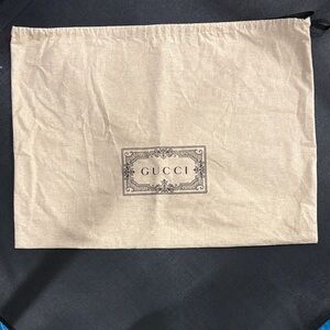 XL Gucci Tan Logo Dust Bag